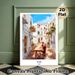Bari Italy Townscape Painting Poster, Warm Vibrant Illustrated Mediterranean Alley Scene Poster, Captures Cozy Local Daily Life, Ideal For Living_maomaolike.com