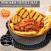 Silicone Trivet Mats - 1Heat Resistant Pot Holders, Multipurpose Non-Slip Hot Pads For Kitchen Potholders, Hot Dishers, Jar Opener, Spoon Holder, Food Grade Silicone & BPA Free (Black)_maomaolike.com