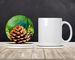 Maine White Pine Cone And Tassels In Watercolor Large Sandstone Coasters Pack Of 4 Absorbent Round Coasters Decor Gifts For Men Or Women, 4 In, Multicolor_maomaolike.com