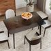 47.2" Rectangle Dining Table For 4, Mid-Century Modern Kitchen Table With Rubber Wood Frame For Dining Room, Mahogany_maomaolike.com