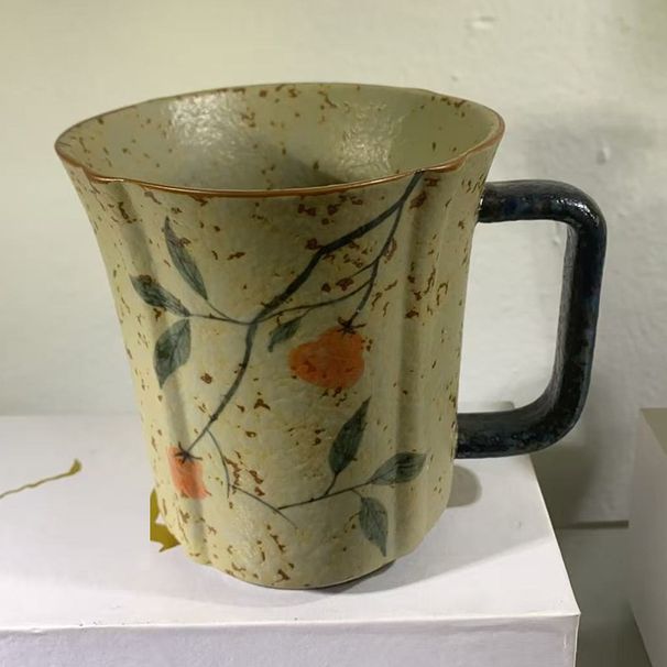 Japanese Hand-painted Ceramic Tea Cup, Mug, Retro Coarse Ceramic Tea Cup_maomaolike.com