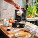 2000W 2-Waffle Waffle Plant Liquid Temperature Control Non-stick Plates Grooves For Excess Dough 2 Lights_maomaolike.com