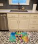 Corgi Hippie Dawg Memory Foam Kitchen Mat Machine Washable Anti-Fatigue Mat Cushion Comfort Bath Mat Or Kitchen Rug_maomaolike.com