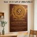 Gayatri Mantra & Om Symbol Painting Poster, Gilded Intricate Mandala Style Poster, Sacred Spiritual Design With Holy Verses, Ideal For Meditation_maomaolike.com