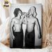 Casual Male Lifestyle Painting Poster, Monochrome Relaxed Men With Towels Drinking Cans Poster, Stylish Laid-back Decor For Bedroom, Living Room_maomaolike.com