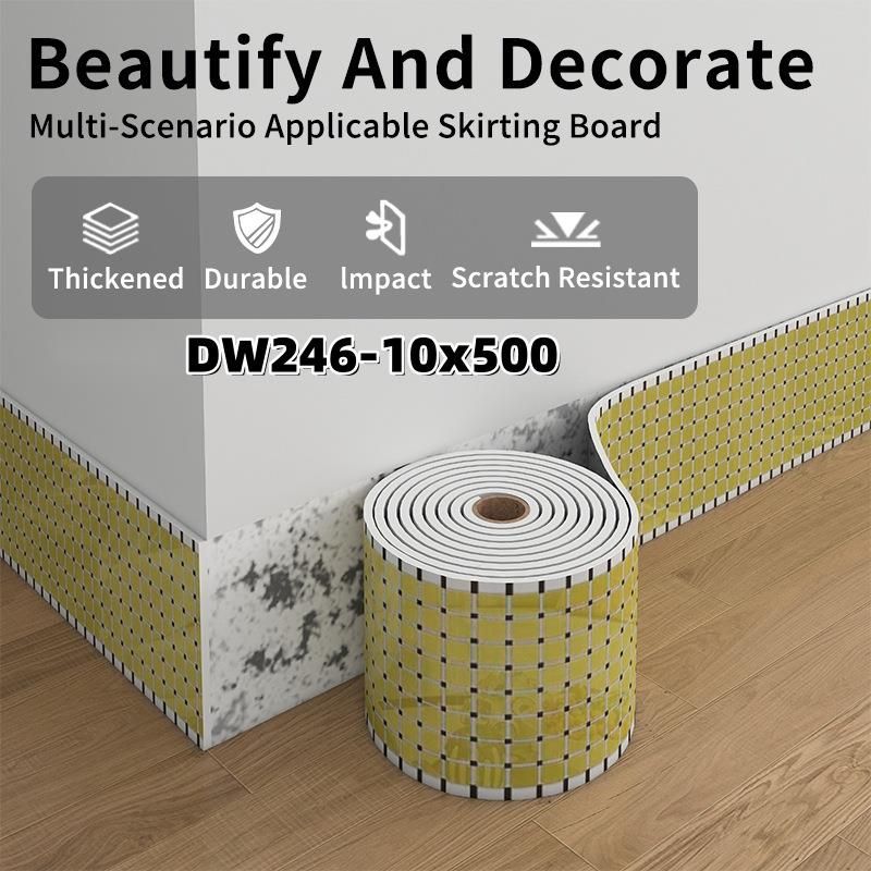 10x500CM Upgrade Your Home Instantly Peel & Stick Skirting Board Waterproof Self Adhesive Wall Floor Edge Trim Decor_maomaolike.com
