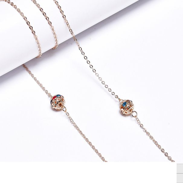 Unisex Glasses advanced sense mask Titanium steel chain anti-slip anti-loss chain Retro pearl wholesale chain sunglasses mask chain_maomaolike.com