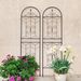 2 Pack Metal Garden Trellis 71" X 19.7" Rustproof Trellis For Climbing Plants Outdoor Flower Support Black_maomaolike.com