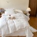 Wholesale INS French Country Style Soft Wrinkled Double Layer Gauze 4-Piece Ruffled Pure Cotton Floral Four-Piece Set_maomaolike.com