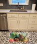 Maine White Pine Cone And Tassels In Watercolor Memory Foam Kitchen Mat Machine Washable Anti-Fatigue Mat Cushion Comfort Bath Mat Or Kitchen Rug_maomaolike.com