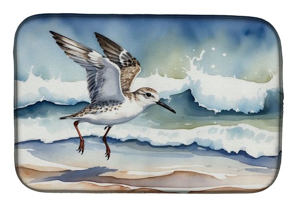 Sanderling Racing The Tide Dish Drying Mat Absorbent Dish Drying Mat Pad For Kitchen Counter Dish Drainer Mat For Countertop, 14 X 21", Multicolor_maomaolike.com