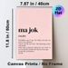 Balkan Slang "Ma Jok" Painting Poster, Soft Pink Minimalist Typographic Poster, Humorous Conversational Definition Decor Ideal For Home Office, Living_maomaolike.com