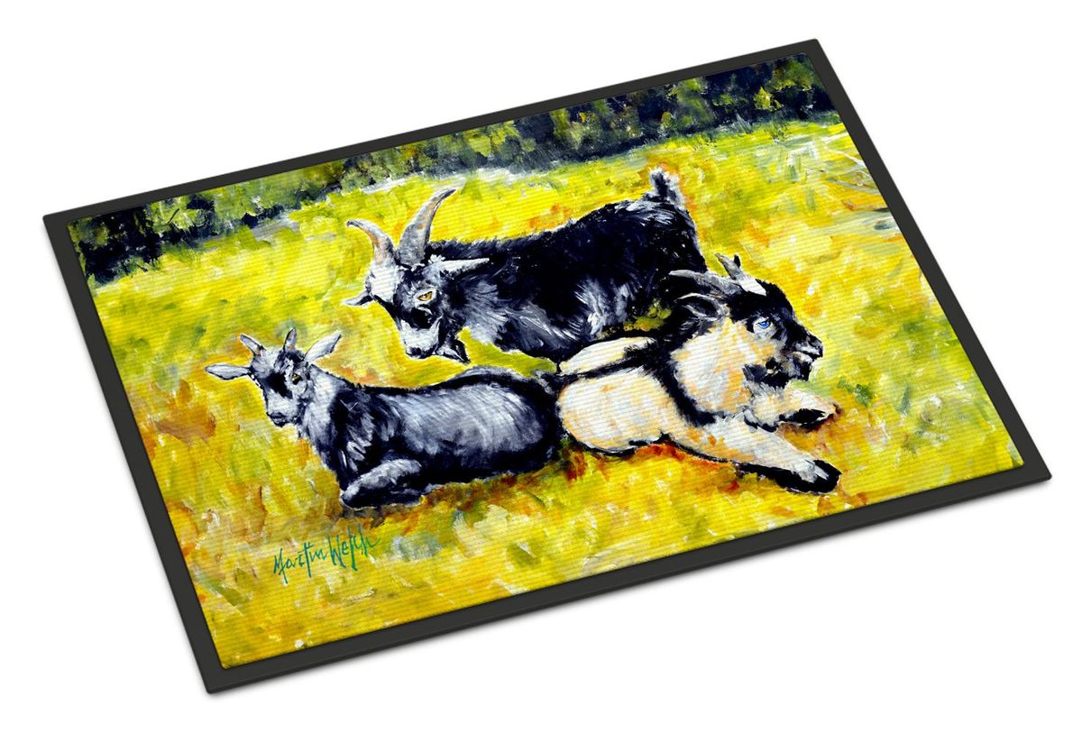 Scooter Pooter And Tooter Goats Doormat Front Door Mat Indoor Outdoor Rugs For Entryway, Non Slip Washable Low Pile, 24H X 36W_maomaolike.com