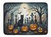 Black Cat Spooky Halloween Memory Foam Kitchen Mat Machine Washable Anti-Fatigue Mat Cushion Comfort Bath Mat Or Kitchen Rug_maomaolike.com