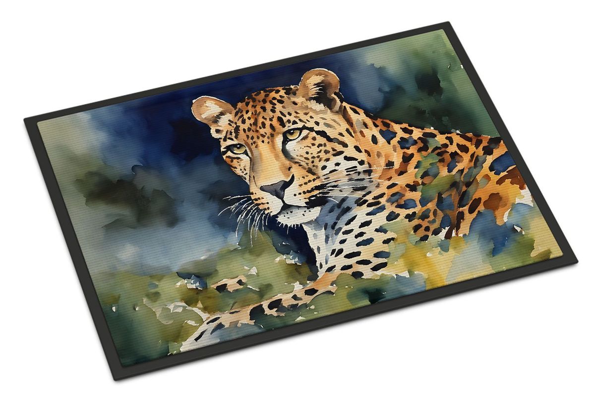 Leopard Doormat Front Door Mat Indoor Outdoor Rugs For Entryway, Non Slip Washable Low Pile, 24H X 36W_maomaolike.com