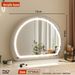 LED Lighted Makeup Home Desktop HD Vanity Table Large Ins Style Fill Light Mirror For Bedroom_maomaolike.com