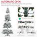 9 Ft Pine Snow Flocked Artificial Christmas Tree With 616 Realistic Cedar Branches, Auto Open, Home Holiday Decoration, Green_maomaolike.com