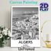 Algiers Coastal City Painting Poster, Monochrome Minimalist Urban Coastal Scene Poster, Sleek Timeless Decor Ideal For Living Room, Office, Bedroom_maomaolike.com