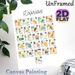 French Alphabet Painting Poster, Cute Cartoon Style Illustrated French Alphabet Poster, With Phonetics & Matching Objects, Aids French Language_maomaolike.com