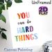 Motivational "You Can Do Hard Things" Painting Poster, Vibrant Watercolor Typographic Poster, Inspiring Encouraging Decor For Home Office, Living Room_maomaolike.com
