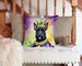 Scottish Terrier King Of Mardi Gras Throw Pillow Machine Washable, Indoor Outdoor Decorative Pillow For Couch, Bed Or Patio, 14Hx14W_maomaolike.com