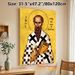 Saint Gregory Orthodox Icon Painting Poster, Traditional Byzantine-style Gilded Religious Figure With Sacred Book Poster, Serene Devotional Artwork_maomaolike.com