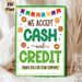 Payment Notice Painting Poster, Vibrant Playful Design With Cookies And Bunting Poster, Clear Payment Method Reminder, Ideal For Bakery Shops And_maomaolike.com