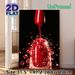 Red Nail Polish & Gem Painting Poster, Glamorous Sparkling Close-up Scene Poster, Eye-catching Glossy Design, Ideal For Beauty Salon, Bedroom Wall_maomaolike.com