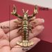 Solid Brass Crayfish Ornament Vintage Pure Copper Pen Holder Desk Decoration Craft Collection_maomaolike.com