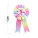 Birthday Tinplate Badge Pin, Child's Birthday Gift, Baby Girl Award Ribbon, Rosette Button Pin Party Decorations Supplies, Pink 12pcs 15cm*4.5cm_maomaolike.com