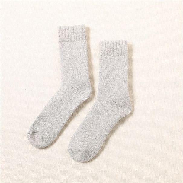 Winter wool socks men's wool circle thick socks women's midtube winter extra thick warm towel bottom stockings_maomaolike.com
