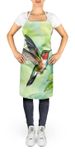 Rubythroated Hummingbird Apron Cooking Kitchen Server Baking Crafts Gardening For Adult Women Men, Unisex, Large, Multicolor_maomaolike.com