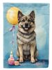 Norwegian Elkhound Happy Birthday Garden Flag Mailbox Flag Decorative Yard Flag Banner Outside Patio Artwork Yard Flower Beds, Garden Size, Multicolor_maomaolike.com