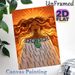 Indigenous Polynesian Themed Painting Poster, Vibrant Warm-toned Stylized Ethnic Female Figure Poster, Unique Cultural Art Piece Ideal For Living_maomaolike.com