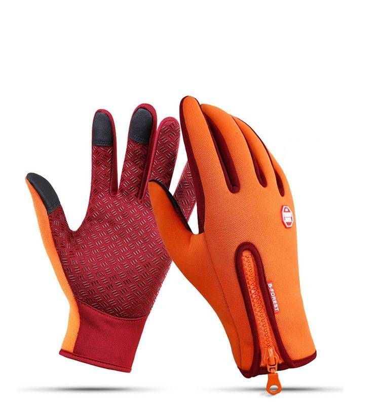 Windproof Gloves Winter Bicycle Warm Touch Screen Water Cycling Equipment Outdoor Plus Velvet Cold Proof Ski Touch Screen Gloves_maomaolike.com