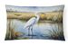 Birds, Birds, Birds Throw Pillow Throw Pillow For Indoor Couch Bed Outdoor Patio Washable, Snowy Egret 7533,12Hx16W_maomaolike.com