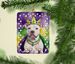 Pit Bull Terrier King Of Mardi Gras Porcelain Ornament Christmas Tree Hanging Decorations For Home Christmas Holiday, Rectangle, Gift, Multicolor_maomaolike.com