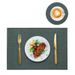 Placemats Set (6-Piece) - Waterproof & Heat-Resistant Table Mats (Leather-Look Oil-Proof Non-Slip Square Design For_maomaolike.com