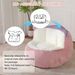 Oversized Bean Bag Chairs,Multicolor Fur Couch Filled With Shredded Sponge,Large Lounger Sofa For Living Room,No Assembly Required , Pink+White+Purple_maomaolike.com