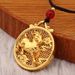 New Brass Zodiac Tag Ancient Method Hollow Pattern Pendant Necklace Same Style As In Gold Store_maomaolike.com