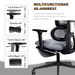 Multi-functional Ergonomic Mesh Office Chair With Adjustable Armrest,Footrest,Lumbar Support, 360° Silent Wheels,Headrest For Home & Office_maomaolike.com