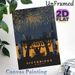 Victorious Portsmouth Music Festival Painting Poster, Vibrant Stylized Silhouette Concert Scene With Golden Fireworks Poster, Captures Festive Live_maomaolike.com