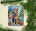 Irish Terrier Christmas Reindeer Porcelain Ornament Christmas Tree Hanging Decorations For Home Christmas Holiday, Rectangle, Gift, Multicolor_maomaolike.com