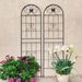 4 Pack Metal Garden Trellis 71" X 19.7" Rustproof Trellis For Climbing Plants Outdoor Flower Support Black_maomaolike.com