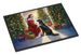 Flat-Coated Retriever And Santa Claus Doormat Front Door Mat Indoor Outdoor Rugs For Entryway, Non Slip Washable Low Pile, 24H X 36W_maomaolike.com