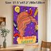 Ms. Frizzle Energy Themed Painting Poster, Vibrant Cartoon-style Educational Art Poster, Lively Design With Stationery & Science Motifs, Suitable For_maomaolike.com