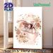Prenatal Nurturing Themed Painting Poster, Soft Watercolor Style Poster, Heartwarming Fetal-in-womb Scene With Caring Hands & Floral Accents, Gentle_maomaolike.com