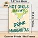 Margarita Cocktail Painting Poster, Playful Hand-drawn "Hot Girls Drink Margaritas" Cocktail Poster, Witty Drink-themed Decor Ideal For Bar, Kitchen_maomaolike.com