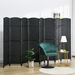 Folding Room Divider Screen 8 Panel 5.6 ' Tall Privacy Screen Freestanding Room Partition For Home Office, Black_maomaolike.com