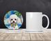 White Poodle Luau Large Sandstone Coasters Pack Of 4 Absorbent Round Coasters Decor Gifts For Men Or Women, 4 In, Multicolor_maomaolike.com